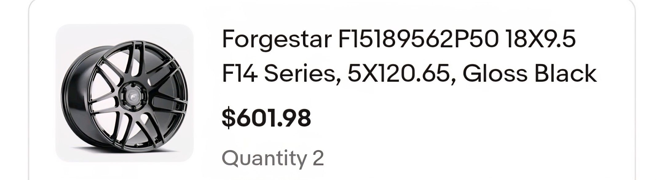 Forgestar F14 Series 18x9.5 Glose Black 5x120.65