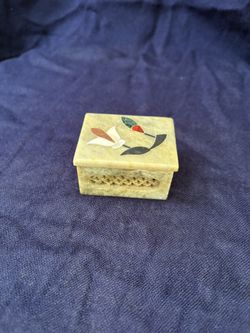 Fetco Carved Soapstone Trinket Box