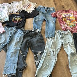 Tons Of Teen Clothes Size Small And Medium Jeans Size 27, 28 And Size 6 