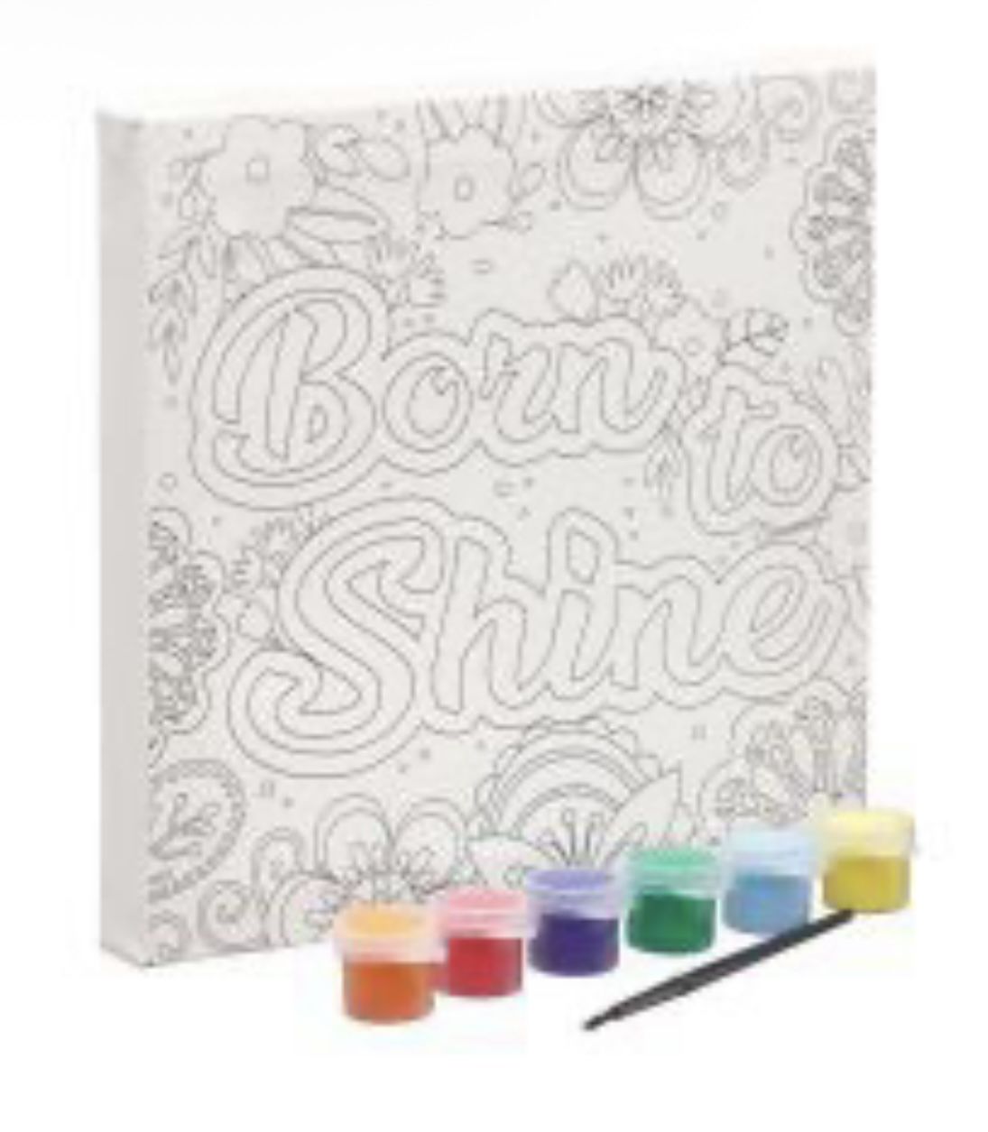 Crafters Closet Born to Shine 8x8 Canvas Kit 8 pc Ages