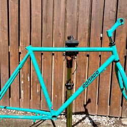 Dorado Sherpa Vintage MTB Frame/Fork Set 80’s Teal 4130 Cro Moly Steel Med 49cm