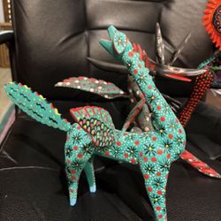 Large Vintage Mexican Alebrije Horse Wood Carving