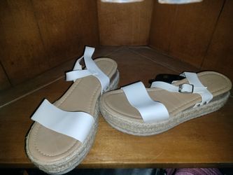 white Forever Sandals