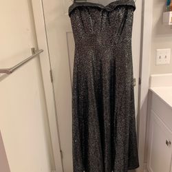 New Black Sequin Gown