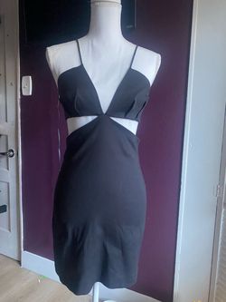 Black Bodycon Dress with Cutout Detail