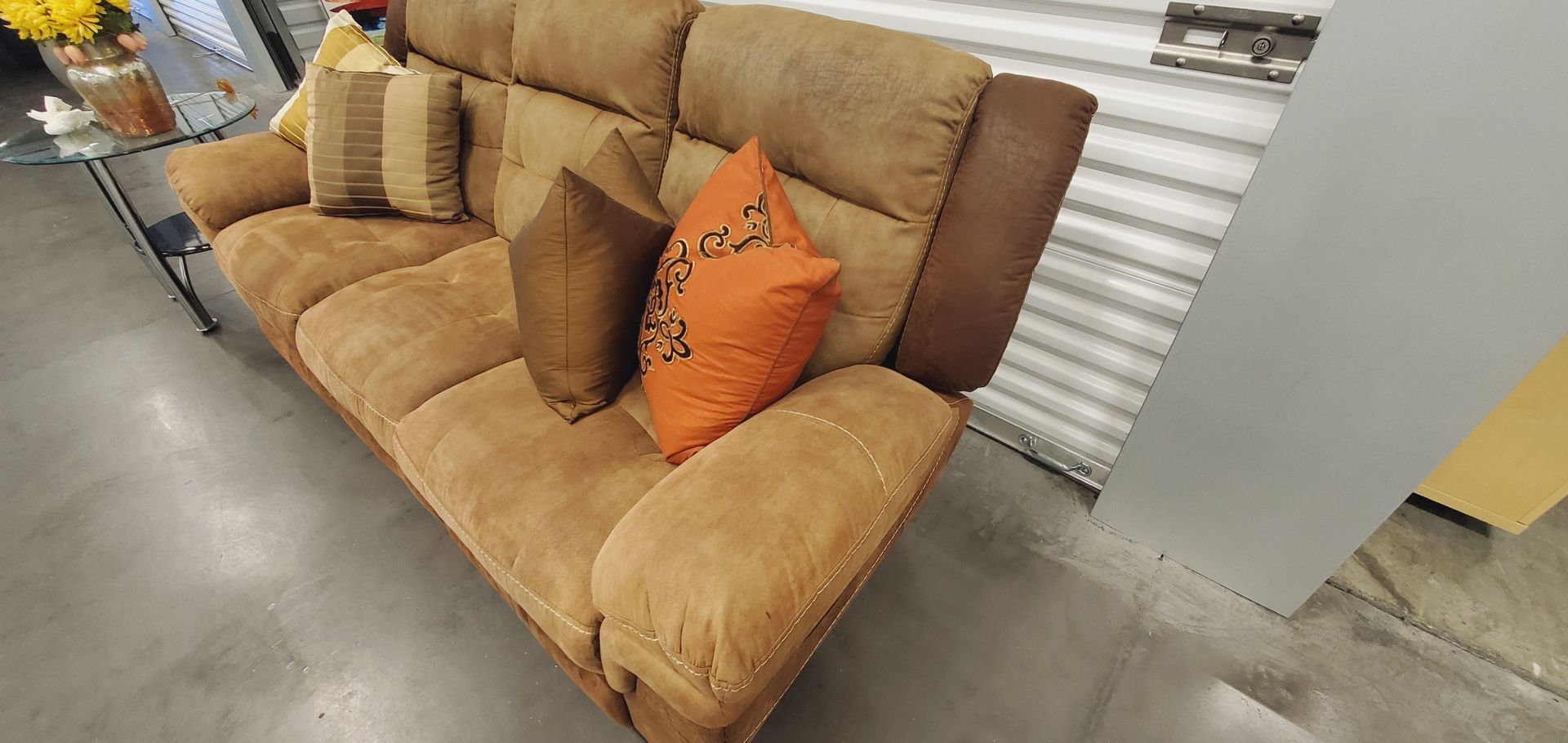 Beautiful Elegant Upscale Luxury Double Recliner Sofa