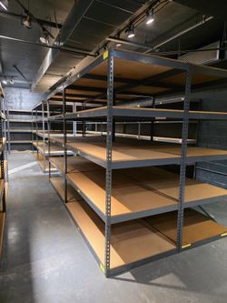 Industrial Racks 72 in W x 36 in D Used Heavy Duty 5 Tier Storage Shelving Delivery Available