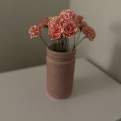 Super Cute Ceramic Vase W Flowers 