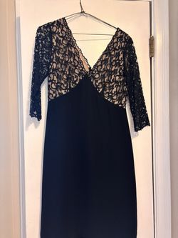 Black Dress With Lace Overlay