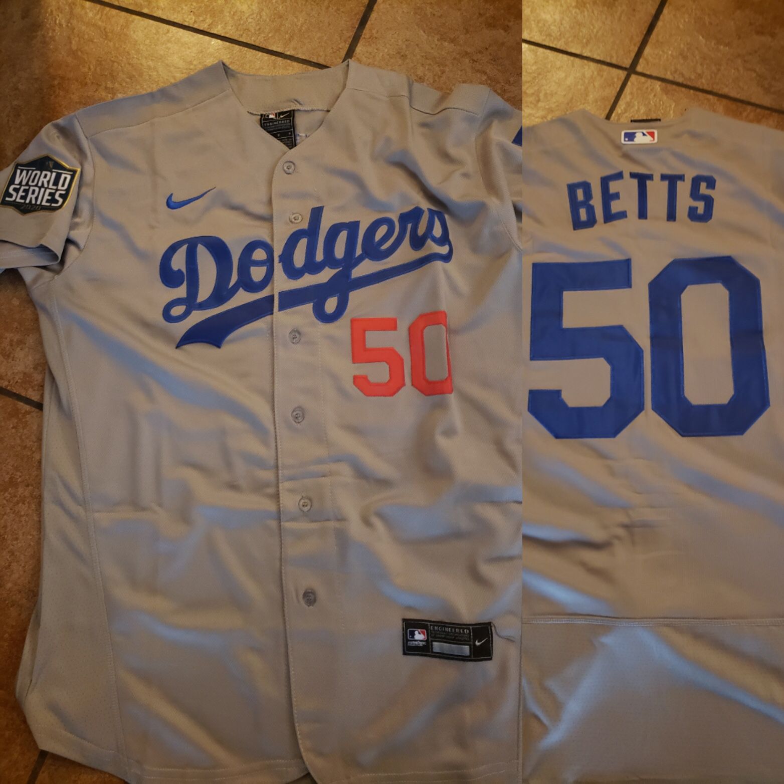Dodgers betts jersey with World Series patch sizes Large to 3xl stitched firm price pick up only
