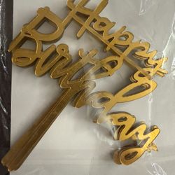 Happy Birthday Acrylic Birthday Toppers 