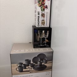 Stoneware Dinner Set, Chopper Set, Kitchen, 