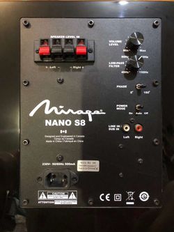 Mirage Nano S8 8″ Subwoofer 200W Peak – Downward Firing Mirage Nano S8 8″ Subwoofer 200W Peak – Downward Firing.