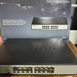 D-Link DGS-1016D 16-Port Gigabit Unmanaged Metal Desktop or Rackmount Switch