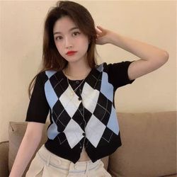 Sweaters&Jumpers Retro Casual Purple O Neck Short