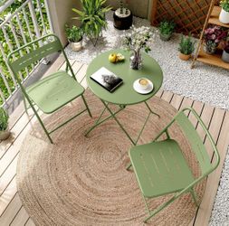 Patio & Balcony Metal Bistro Set - Table and Chairs