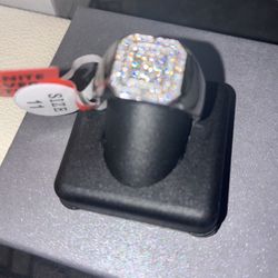 Solid S925 Diamond Ring Size 11