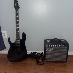 Ibanez Left-Handed Guitar,  Fender Champion 20 Amp