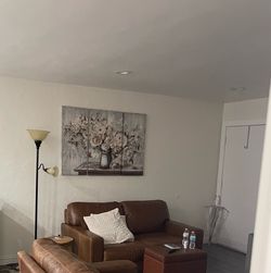 Genuine  Italian leather sofa loveseat