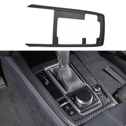 Aokio Interior Center Console Gear Shift Panel For Mazda Cx-30 Carbon Fiber St..