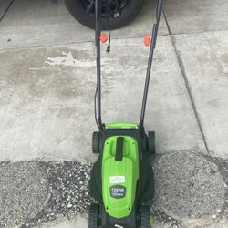  Lawn Mower, 13 Inch 2-in-1 Electric Lawn Mower with Grass Collection Bag, Folding Handle, Adjustable Cutting Height, Corded Push Lawn Mowers for Gard