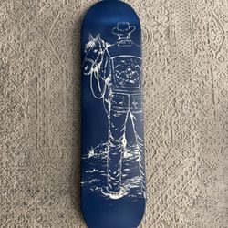 One of One Custom Western Cowboy Skateboard Deck – Handmade Collector Piece