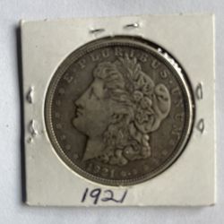 1921 Morgan silver dollars