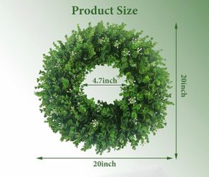 20-Inch Artificial Boxwood Wreath