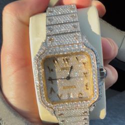 Arabic Number Two Tone Diamond Watch (Box & Papers Included)