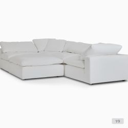 City Furniture Nixon 5 piece sectional white cloud couch