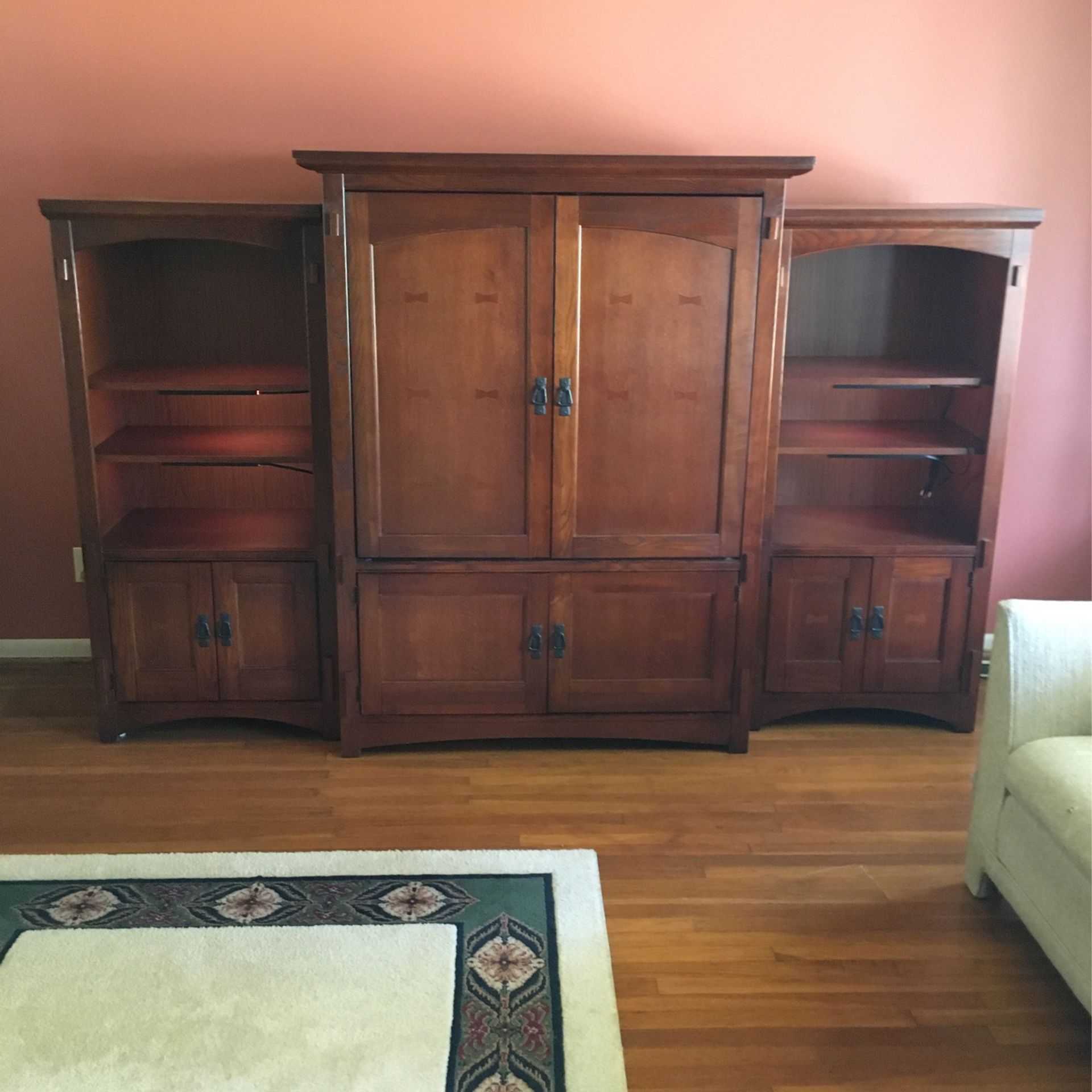 Broyhill 3 Piece Entertainment Center with lights Best offer,All Products : American Fashion Style Bags On Sale