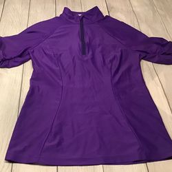 Tzu Tzu Womans Purple Athletic Shirt Size Medium 