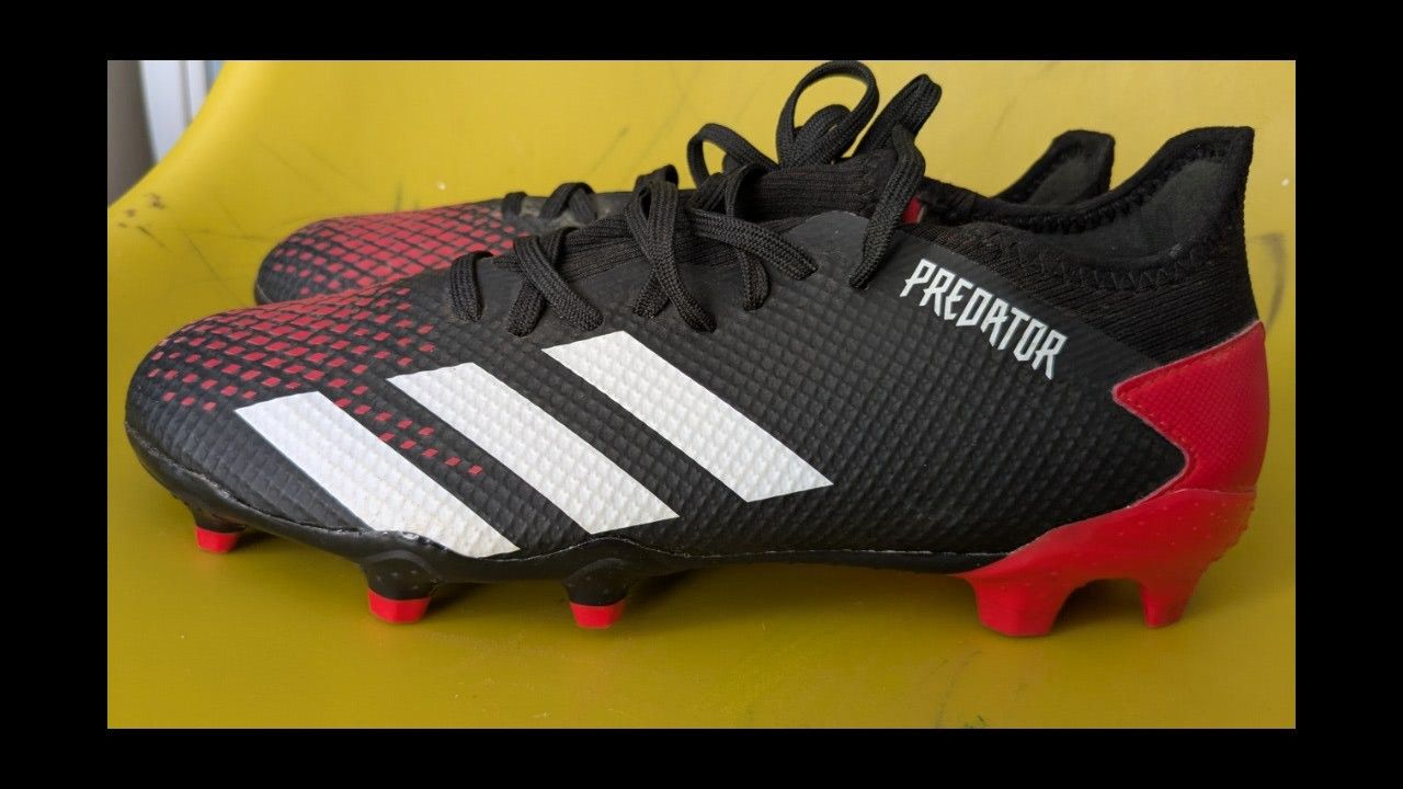 Adidas Men's Predator 20.3 Firm Ground Soccer Shoe Black Red, Size 7