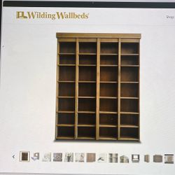$100-Wilding Wall Bed Combo Bifold Bookcase (Queen)