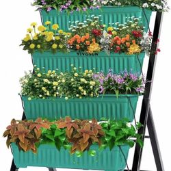  4 ft. Vertical Raised Garden Bed 5 Tier Planter Box Perfect to Grow Flowers, Vegetables, Herbs, for Outdoor and Indoor Gardening  