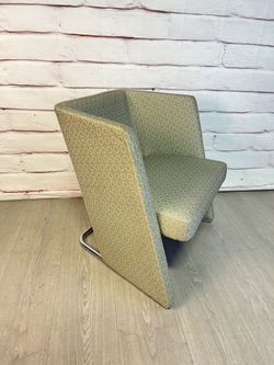 Gray Yellow Polka Dot Arm Chair