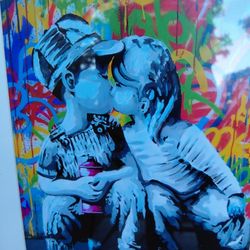 Framed Art Graffiti Wall Mr Brainwash