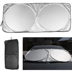 Car Windshield Sun Shade - Blocks UV Rays Sun Visor Protector, Sunshade to Keep Your Vehicle Cool and Damage Free, Easy to Use, Fits Windshields of Va