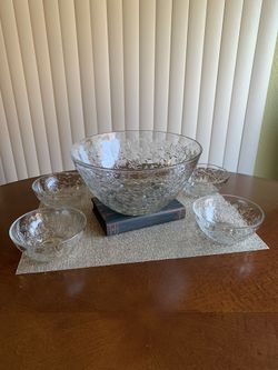 Princess House Fantasia Large Salad/Fruit Bowl (Set Of 5 Piece)