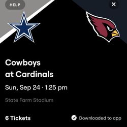 AZ Cardinals vs. Dallas tickets 9/24 - tickets - by owner - event