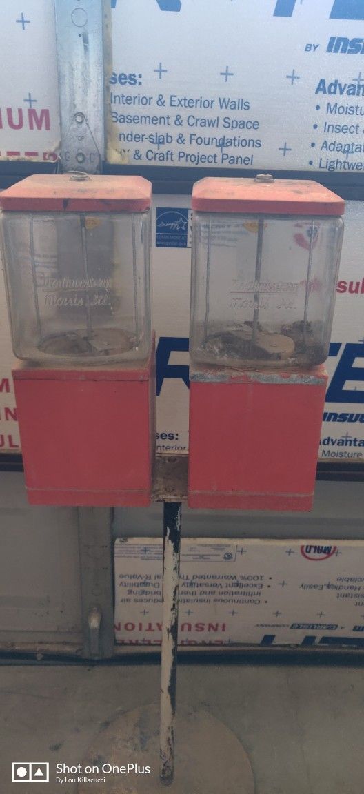 Northwestern Glass Gum Ball Machine $80.00