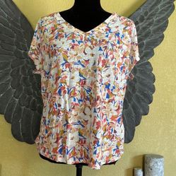 Banana Republic Floral Linen Blend Shirt
