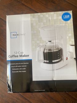 Mainstays Coffee Maker White 12 Cup