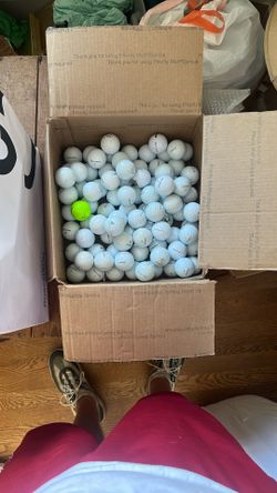Box Of Random Used Golf Balls