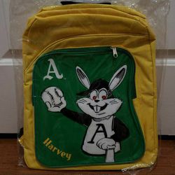 Oakland Athletics Harvey The Rabbit Mascot Backpack SGA 5/26/18 Authentic New 