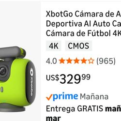 XbotGo AI Auto Chameleon Sports Action Camera - 4K 60FPS Soccer and Basketball Tracking Camera for Team Sports, Live Streaming, No Subscription, Works
