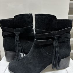 Koolaburra Black Suede Ankle Boots