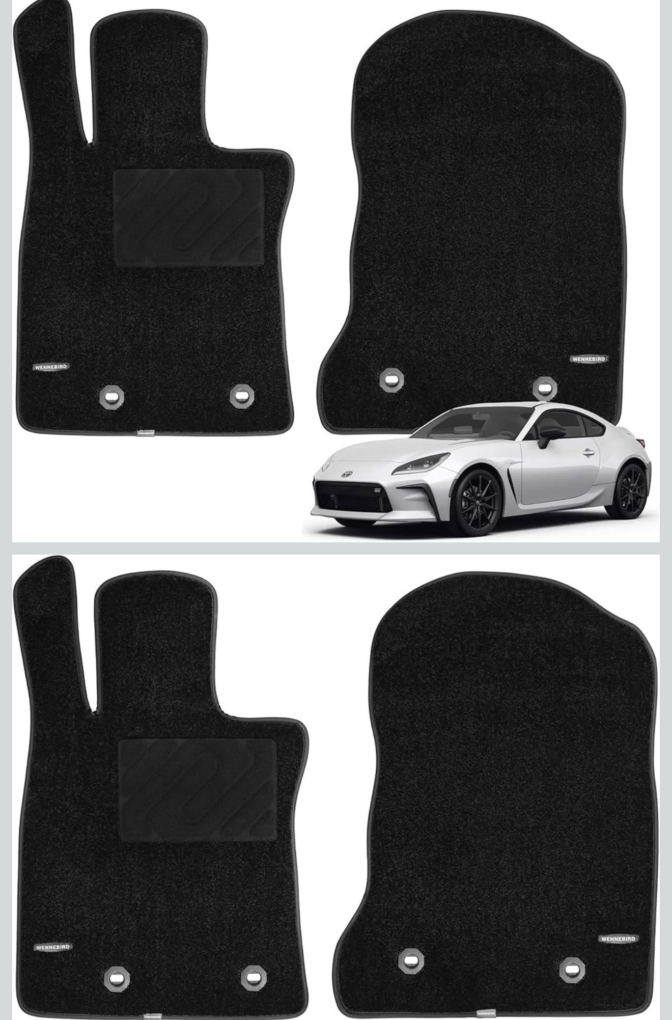 Front Row Floor Mats for 2022-2025 Toyota GR86