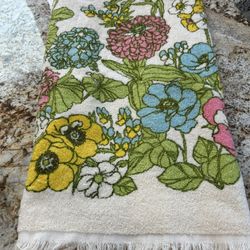 Vintage MCM Floral Fringed Cannon