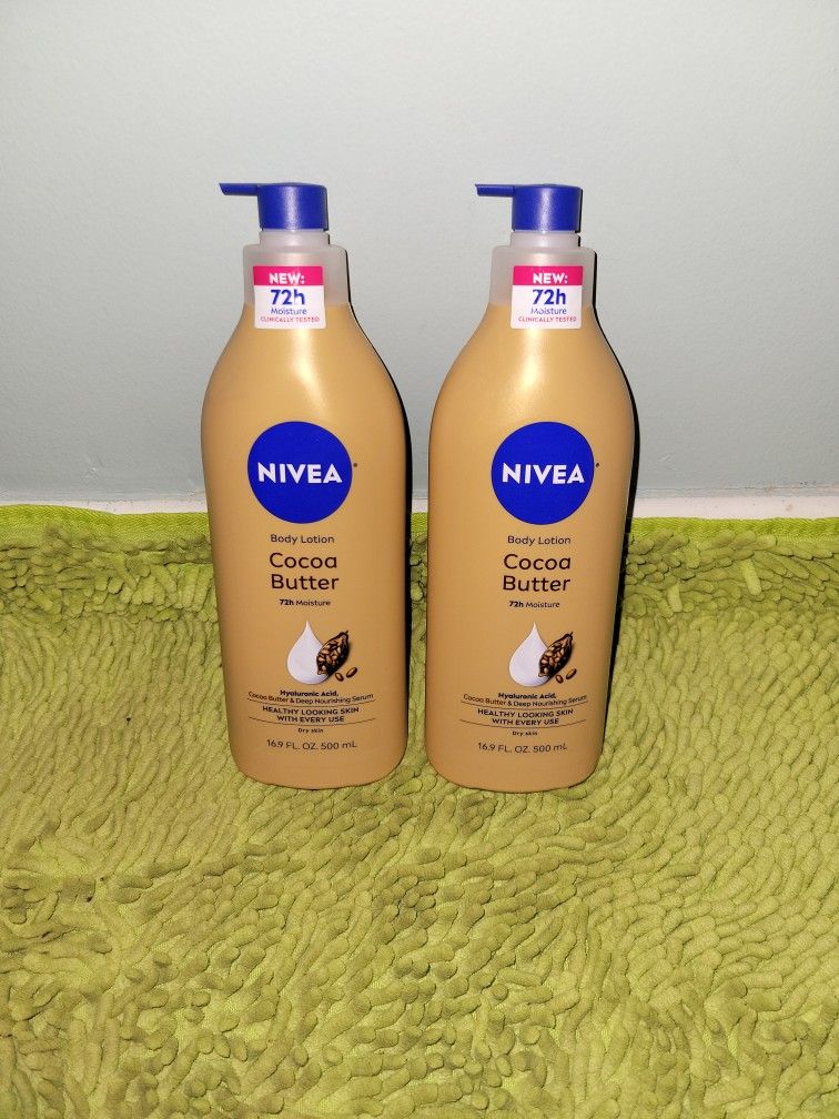 2 Nivea Body Lotion 16.9oz Cocoa Butter 72hr Moisture